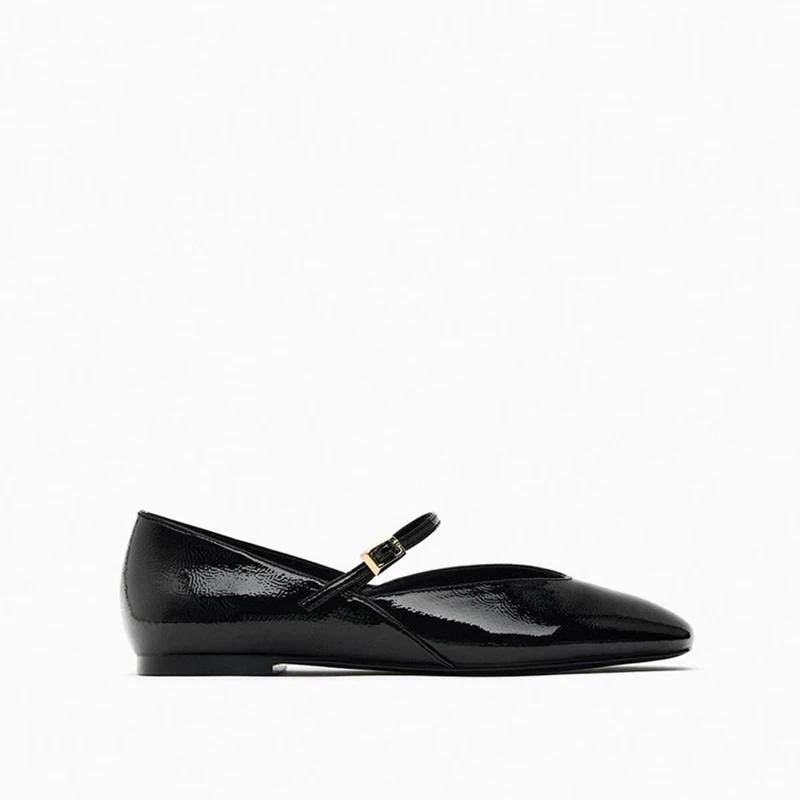 Fashion Spring Women Flats Designer Red Women Ballet Shoes Casual Round Toe Flats Patent Leather Office Female Shoes Dance Training Shoe