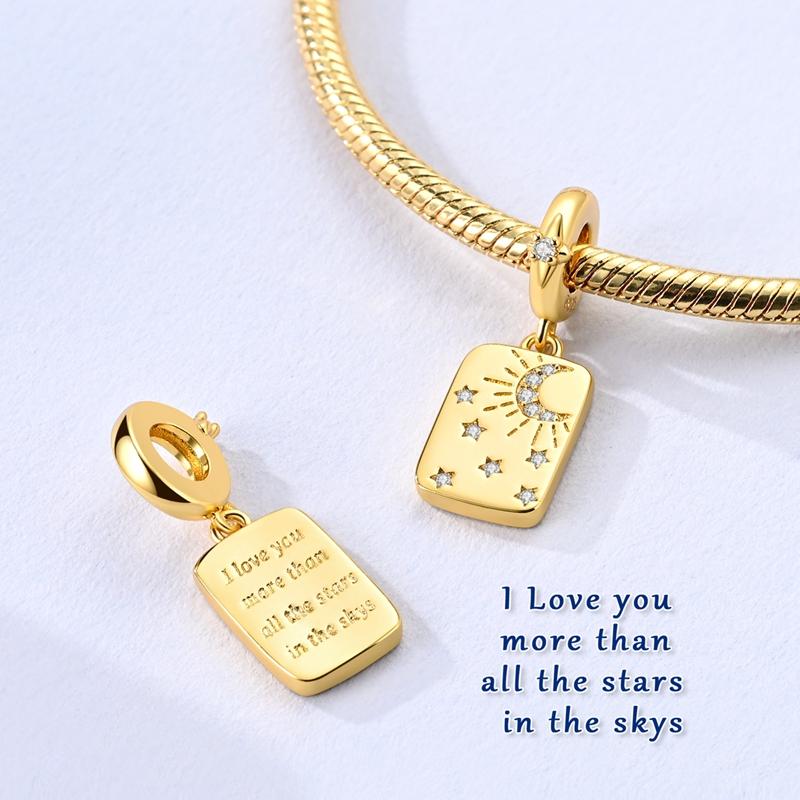 Copper Sun Moon Star Glowing Dolphin Charm Beads Original Design Fit Original Bracelets Diy Jewelry For Women