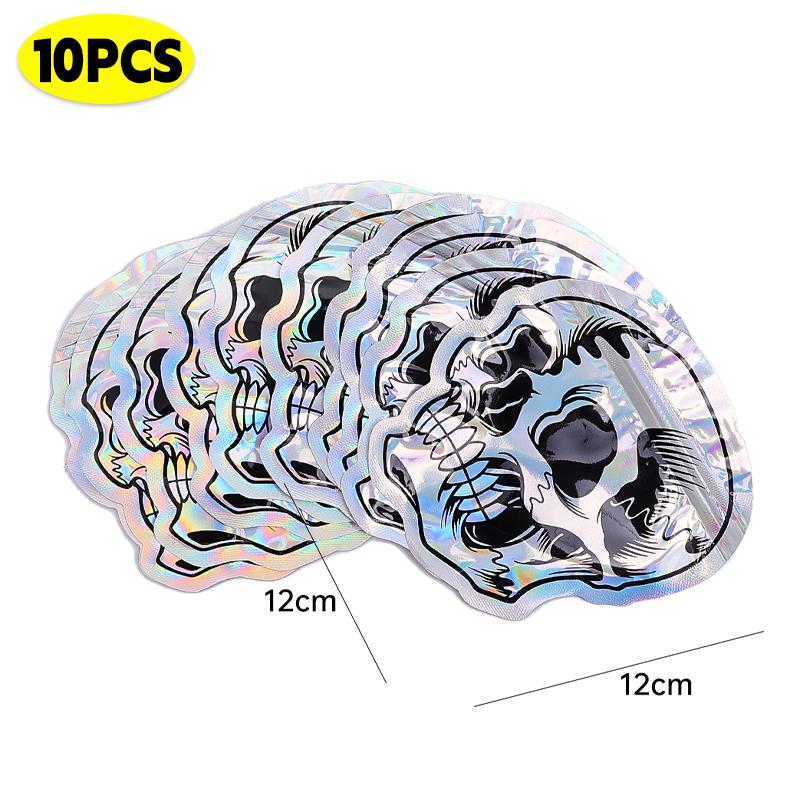 Halloween Skull Laser Bag Party Gift Self Sealing Gift Packaging Bags Reusable Cookies Candy Storage Plastic Pouches