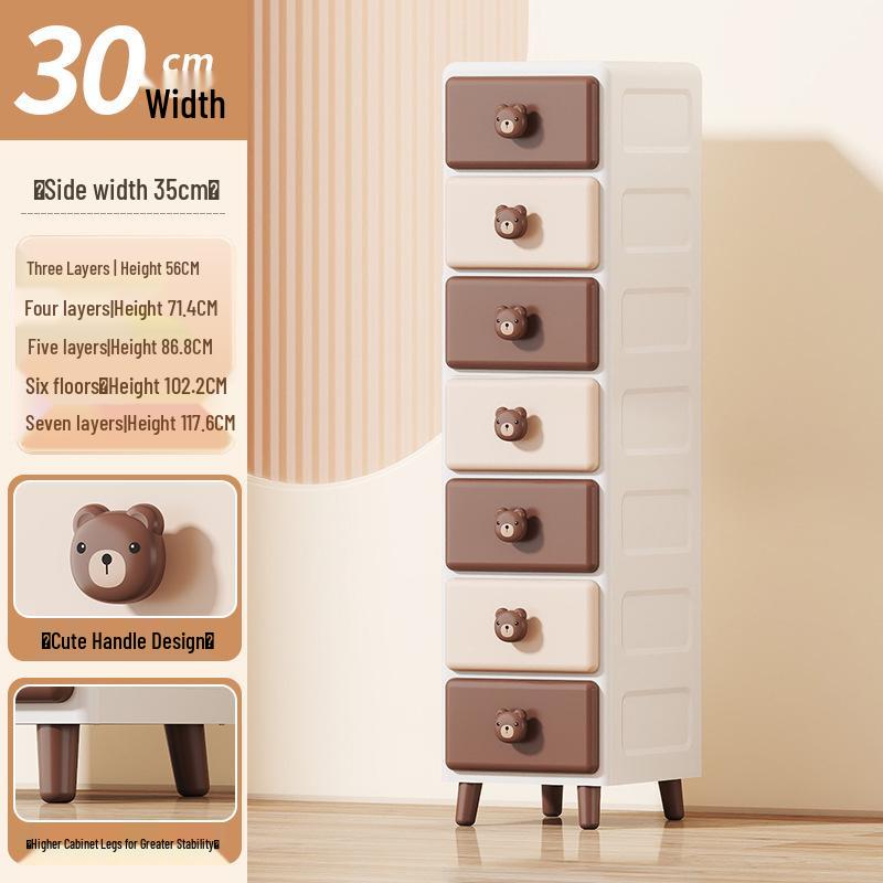 Children's Toy & Snack Storage Plastic Organizer Drawer Cabinet for Home Clothes