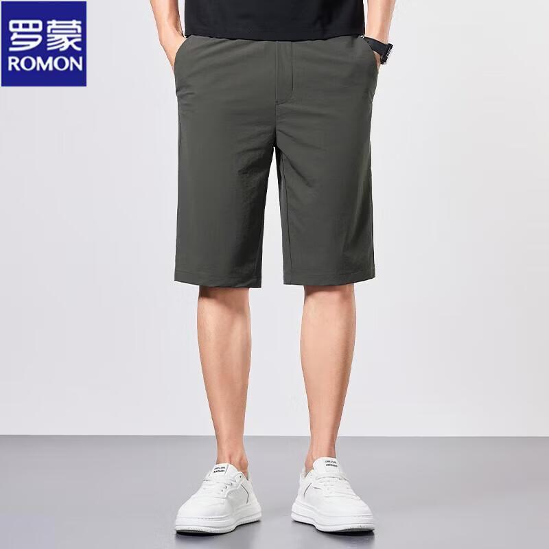 

Romon Men s Ice Silk Straight-Leg Shorts 2XL