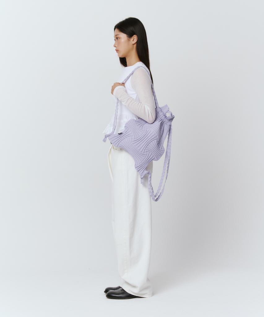Pleatsmama New Bow Backpack Glitter Pale Purple