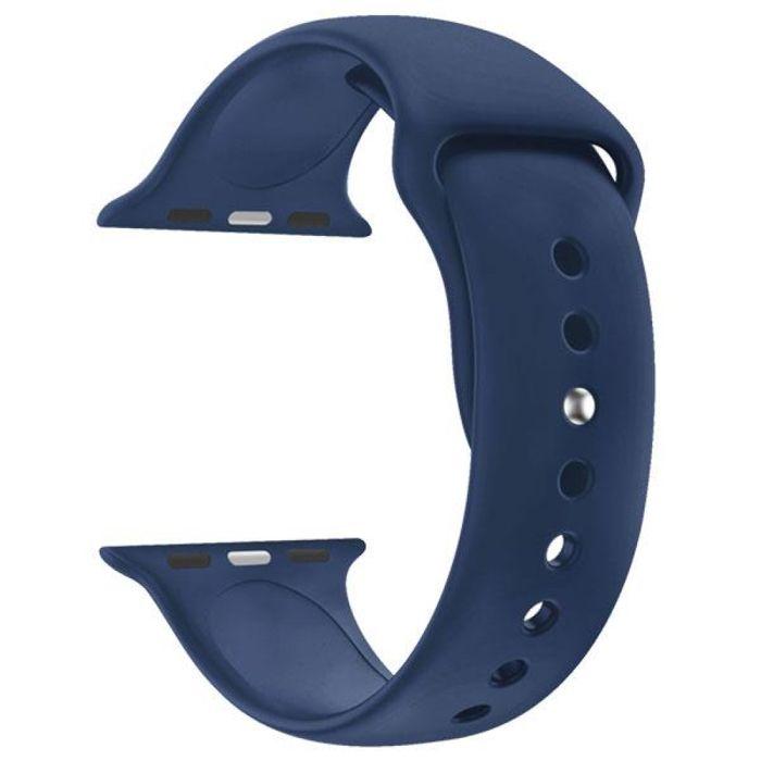 Bracelet en silicone - MY-MONTRE - pour Apple 38/40/41 mm - Bleu cobalt - Boucle ardillon - Résistant