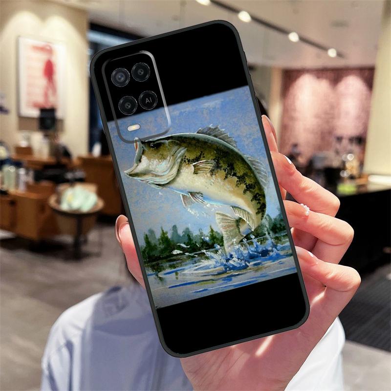 Bass Fishing Case For Oppo A94 A54 A40 A60 A80 A98 A78 A18 A38 A58 A16 A76 A96 A17 A77 A74 A57S A15 Cover