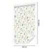 Watercolor Meadow Flowers and Leaves Wallpaper for Living Room and Bedroom 50x1000