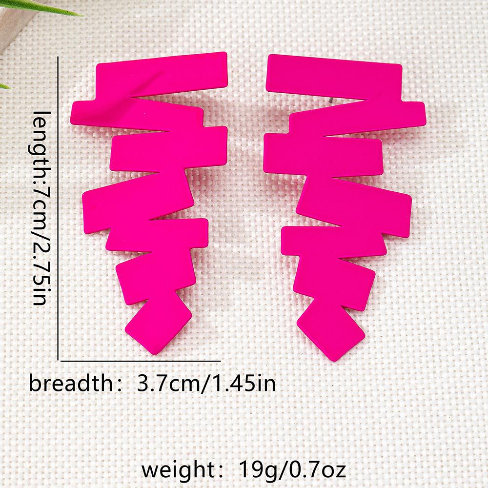 Personalisierte geometrische unregelmäßige Leiterohrringe
