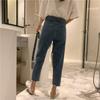 Autumn New Big Hole Large Size Jeans Women's High Waist Loose Wide Leg Pants
