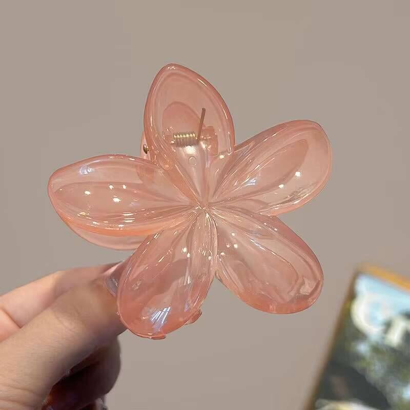 Fashion Flower Hair Claw Korean Large Crab Clamp Vintage Women Ponytail Shark Clip Headdress Hair Accessories Fashion Jewelry