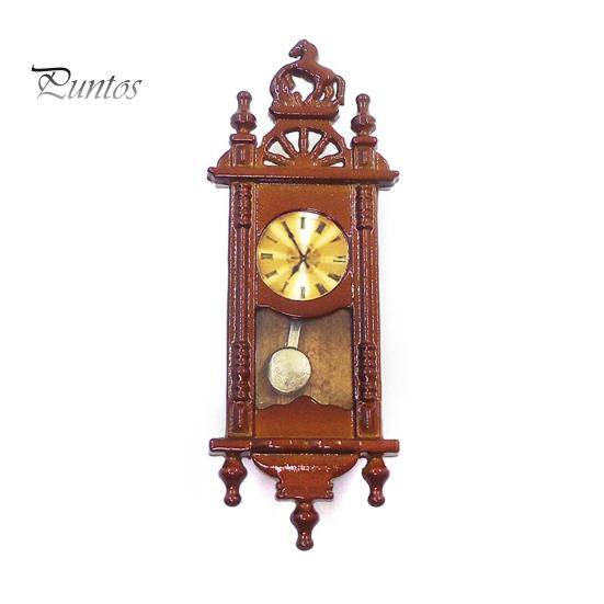 

Настенные часы для кукольного домика, портативные легкие легкие мини-винтажные деревянные подвесные часы для косплея, модель ежедневных дисплеев A