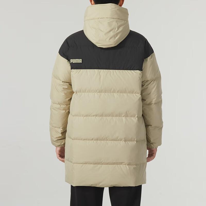 Puma Color Block Outdoor Warm Windproof Hooded Down Jacket Unisex Jackets Wheat 625614-87