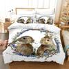 Conjunto de Ropa de Cama de Animales Divertidos Conejo de Dibujos Animados Funda Nórdica Sábana Juego de Cama Impreso Funda de Almohada Cama Tamaño Completo Queen King Edredón Dormitorio