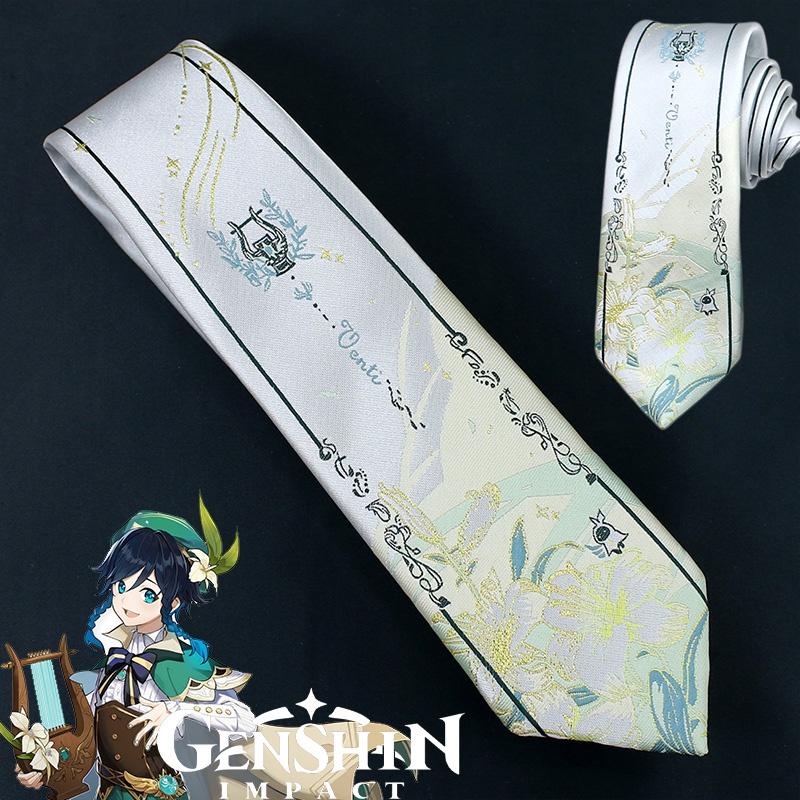 Genshin Impact Originalspiel Bard Windy Necktie Anime-Stil Krawatte für Jkdk Schulmode