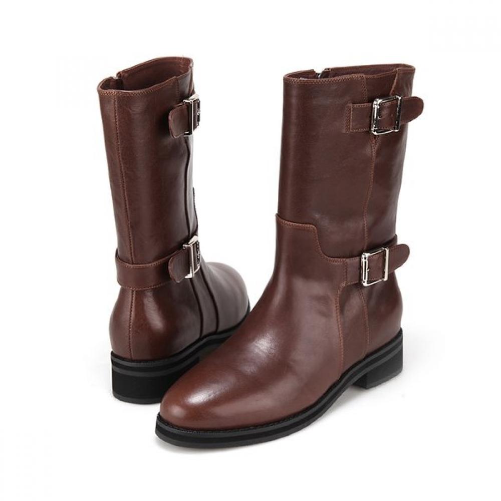 Barbara Leather Casual Biker Boots 5.5cm Bbi855br