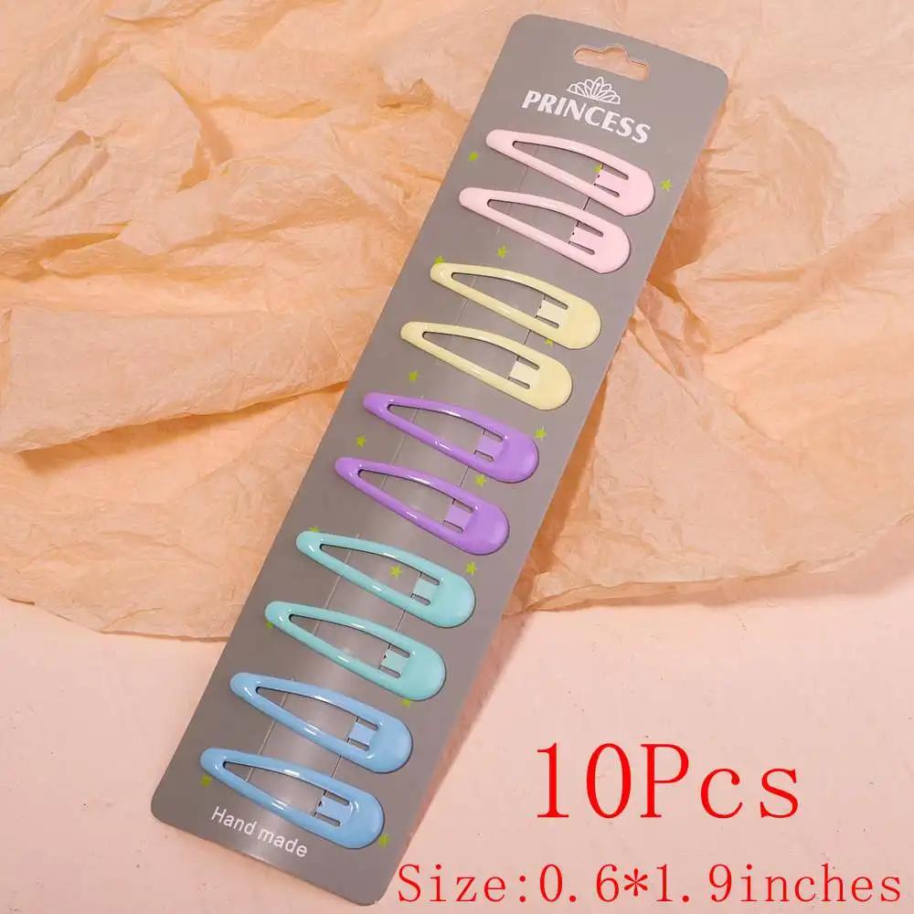 10/30Pcs/Set New Women Girls Cute Colorful Waterdrop Shape Hairpin Sweet Hair Clips Barrettes Slid Clip Fashion Hair Accessories