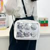College Style High Aesthetic Transparent ulzzang Ita Bag Cute Girl Large Capacity Shoulder Bag Street Trend Y2K Crossbody Bag