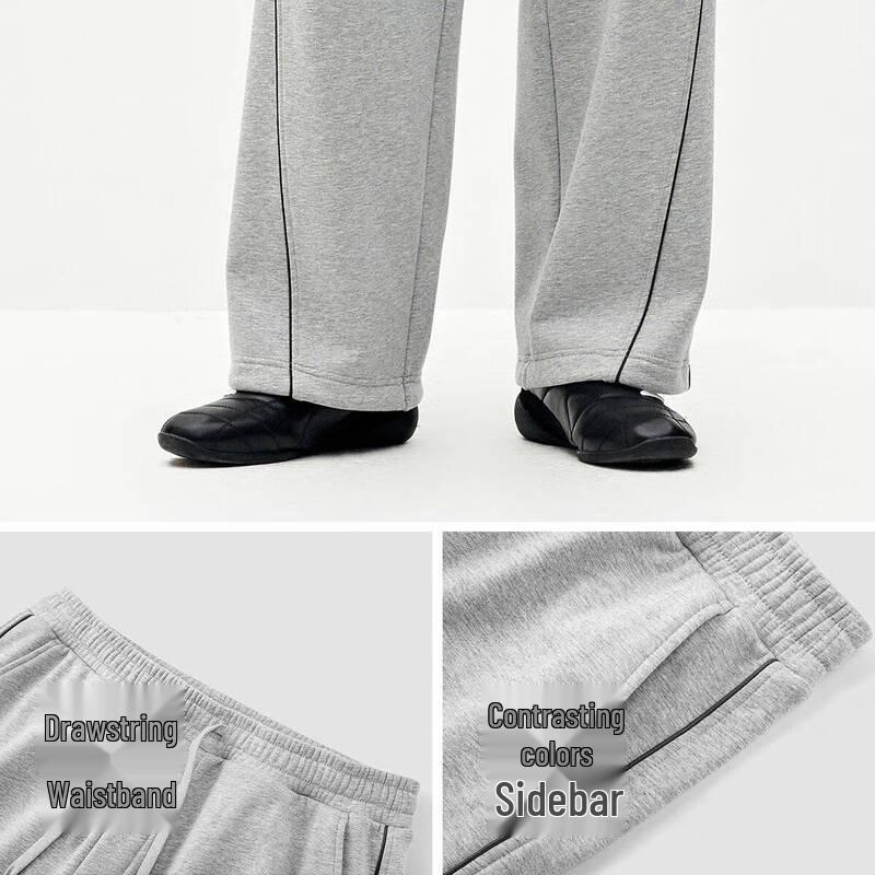 Semir Unisex Thermal Fleece-Lined Loose Straight Casual Pants 2025