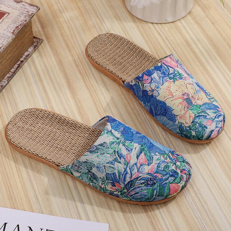 Four Seasons Fashionable Non-slip Linen Slippers - Cute, Stylish, Breathable, Thick Sole for Couples