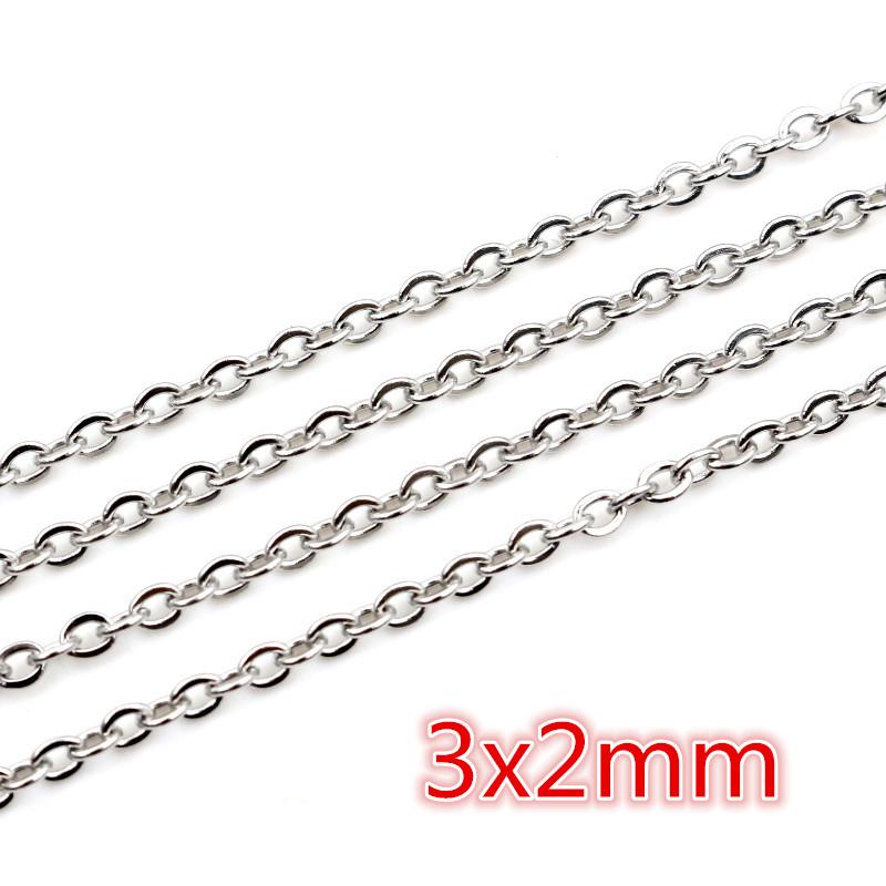 5 Meters/Lot Never Fade Stainless Steel Multi Styles Necklace Chains For DIY Jewelry Making Findings Accessories Handmade