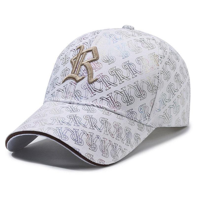 Letter R Embroidery Cotton Baseball Cap Adjustable Breathable Peaked Caps Gift