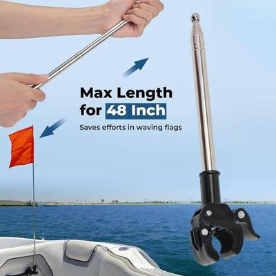 Motorcycle Flagpole Holder Flagstick Portable Versatile Suitable for 35mm Diameter Solid Adjustable
