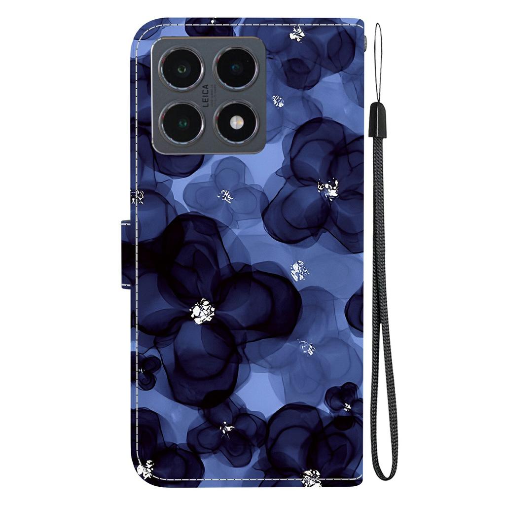 For Xiaomi 15T Wallet Case Pattern Printing Leather Stand Phone Cover with Strap