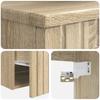 Bathroom Furniture Set Sonoma Oak Engineered Wood