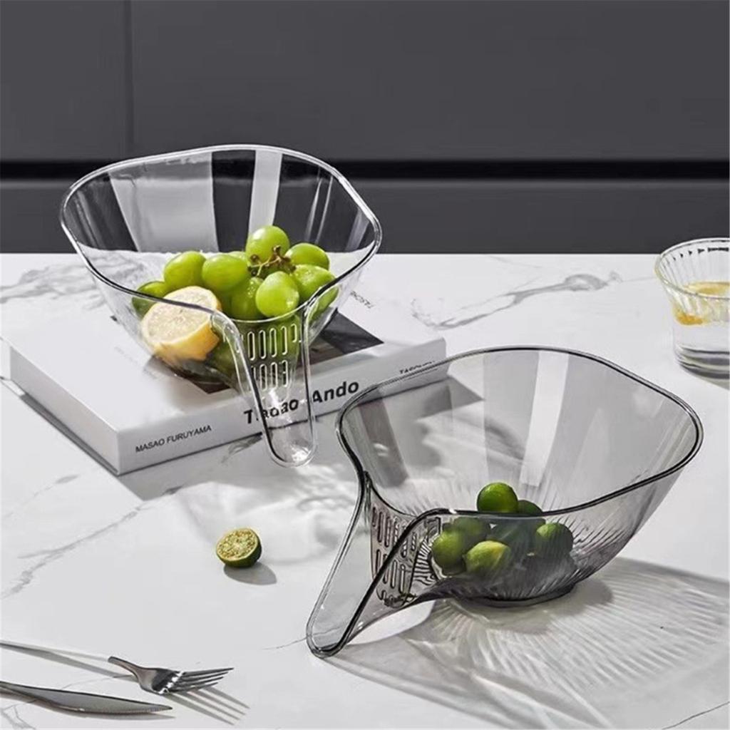 Versatile Acrylic Vegetable Cleaning Basket Kitchen Sink Colander Vegetable Fruit Colander Great for Home and Restaurant