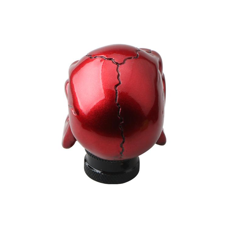 Manopla de mudança de marcha universal em formato de caveira, manopla de alavanca de câmbio para carro com 3 adaptadores, manopla de câmbio adequada para a maioria das transmissões manuais