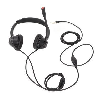 Call Center Headset Noise Cancelling Mic Supports Speaker Volume Adjustment 3.5mm Business Headset