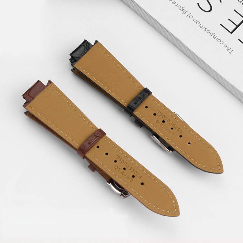Klassisches 24 x 14 mm Rindslederarmband mit konvexem Ende 1853 für Tissot T60-Armband L875/975K-Serie Uhrenarmband-Zubehör