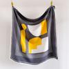 Premium retro oblique silk scarf large square scarf fashionable versatile printing imitation silk dust-proof shawl headscarf scarf