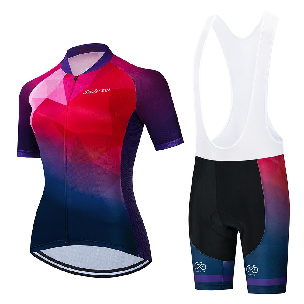 Women Summer New Short Sleeve Cycling Jersey Racing Bicycle Clothing Suit Breathable Mountain Bike Clothes Maillot Ropa Ciclismo