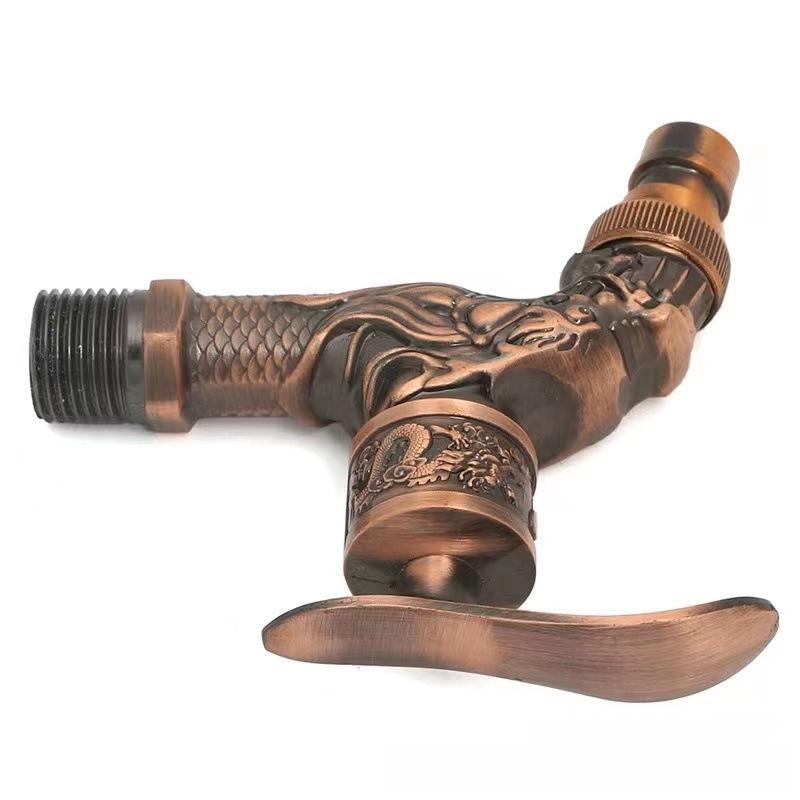 Retro European-Style Zinc Alloy Wall-Mounted Mop Pool Faucet