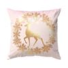 Pink Gold Christmas Pillowcase Printed Polyester 40/45/50cm Throw Pillowcover Decorative Sofa Cushion Pillowslip Home Decor