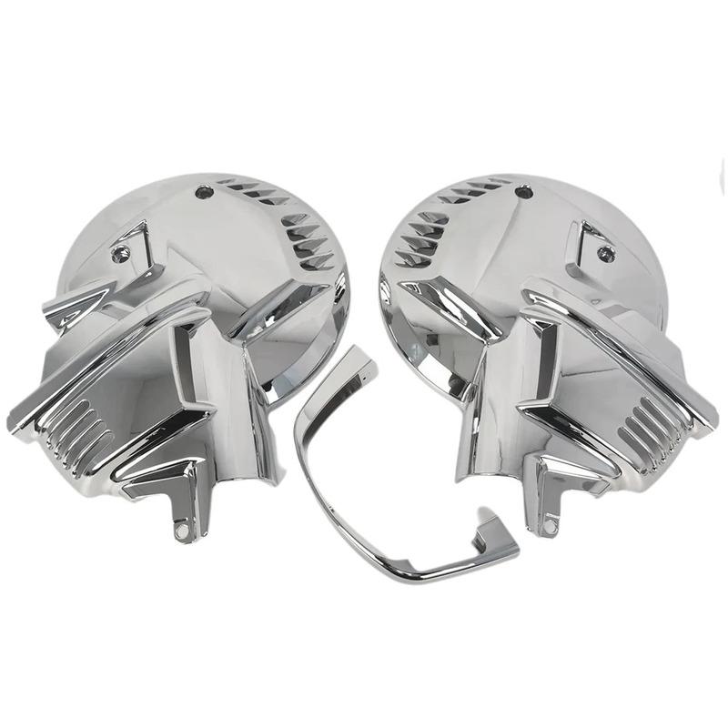 

1Set Motorcycle Chrome Front Brake Rotor Disc Covers Trim For Honda Goldwing 1988-2000 GL1500 Front Rotor Disc Shells kit