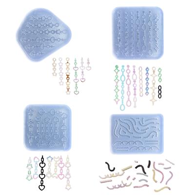 Resin Shaker Filling Mold,Silicone Chain Mold Epoxy Resin Mold Filler Quicksand Casting Filling Mold for Jewelry Making