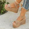 Fashion Women Wedge Sandals Summer New Fashion Platform Buckle Casual Comfortable Walking Sandals Shoes for Women Sandalias De Mujer