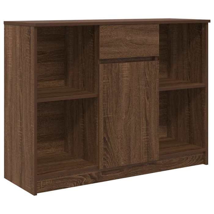 VidaXL Buffet avec tiroir chêne brun 101x35x76 cm bois d'ingénierie, meuble de rangement, buffet, meuble d'entrée, meuble 861568