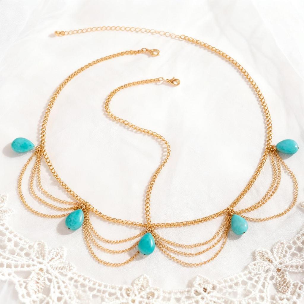 High-end Fashion Pearl Tassel Head Chain with Multi-layer Sequins for Women