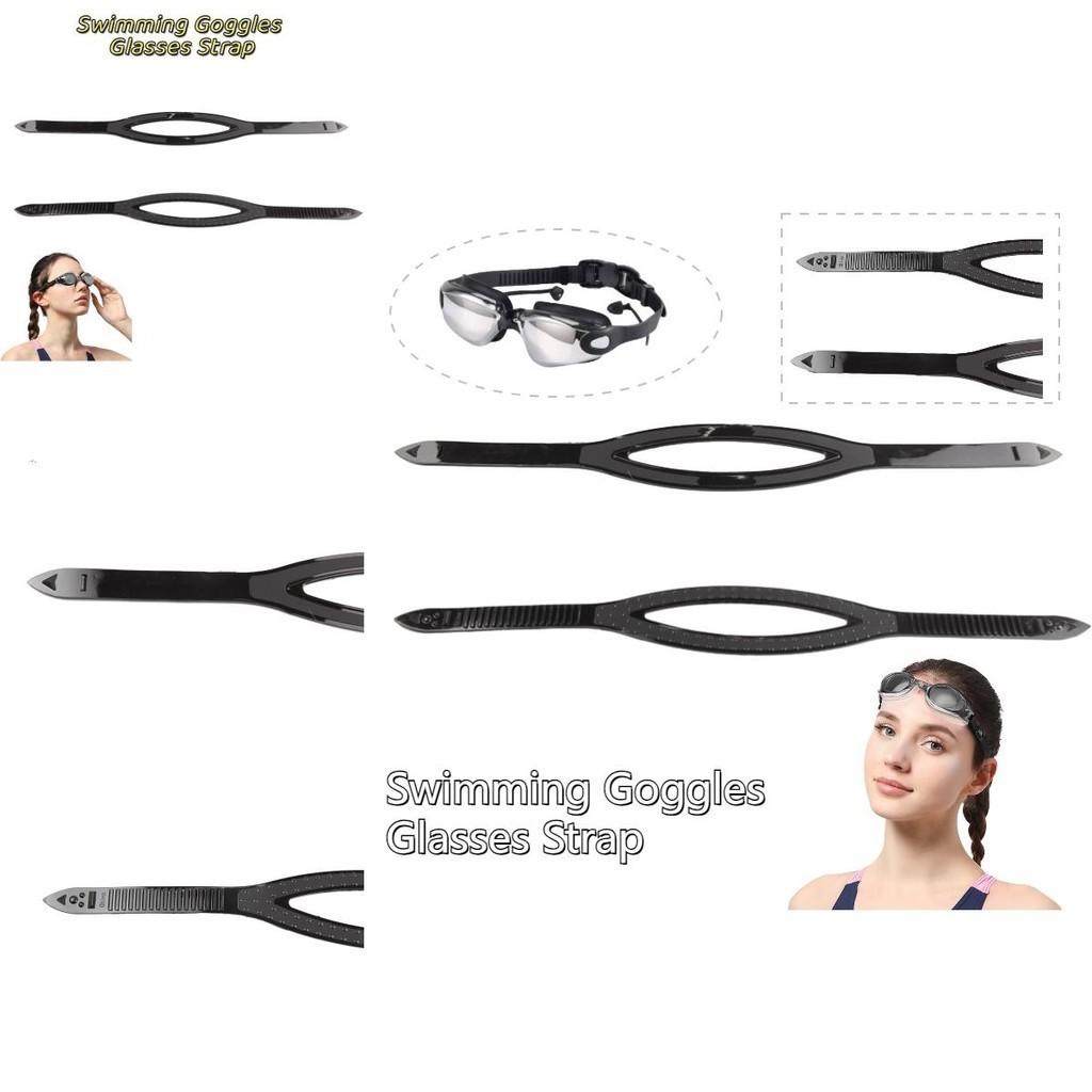 Verstellbares Silikonband für Tauchmaske Schwarz 54cm/21.25in Größe