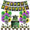 Hulk Birthday Decorations Party Set, Hulk Superhero Hero Movie Character Popular Kids Cute Funny Boy Girl Green Happy Birthday Garland Banner Balloons