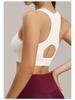 Women's Racerback Shockproof Sports Bra with Beautiful Back Design and Hook-and-Eye Closure