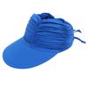 Long Brim Sun Hat for Women Breathable Open Top Sun Beach Cap UV Protective Hat with Adjustable Strap Foldable Visor Hat