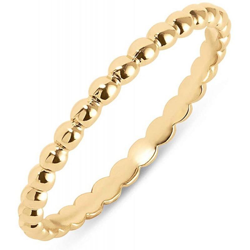 Wish personalized small polka dot design plated real gold can be stacked women s ring no. 6 золотой