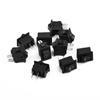 10Pcs X 2 Pin On-Off 2 Terminals SPST Boat Rocker Switches DC 12V 16A Black
