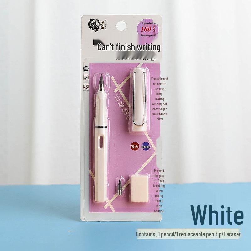 Black Tech Eternal Pencil: No Sharpening, No Ink, Break-Resistant Lead, Posture-Correcting Drawing Tool