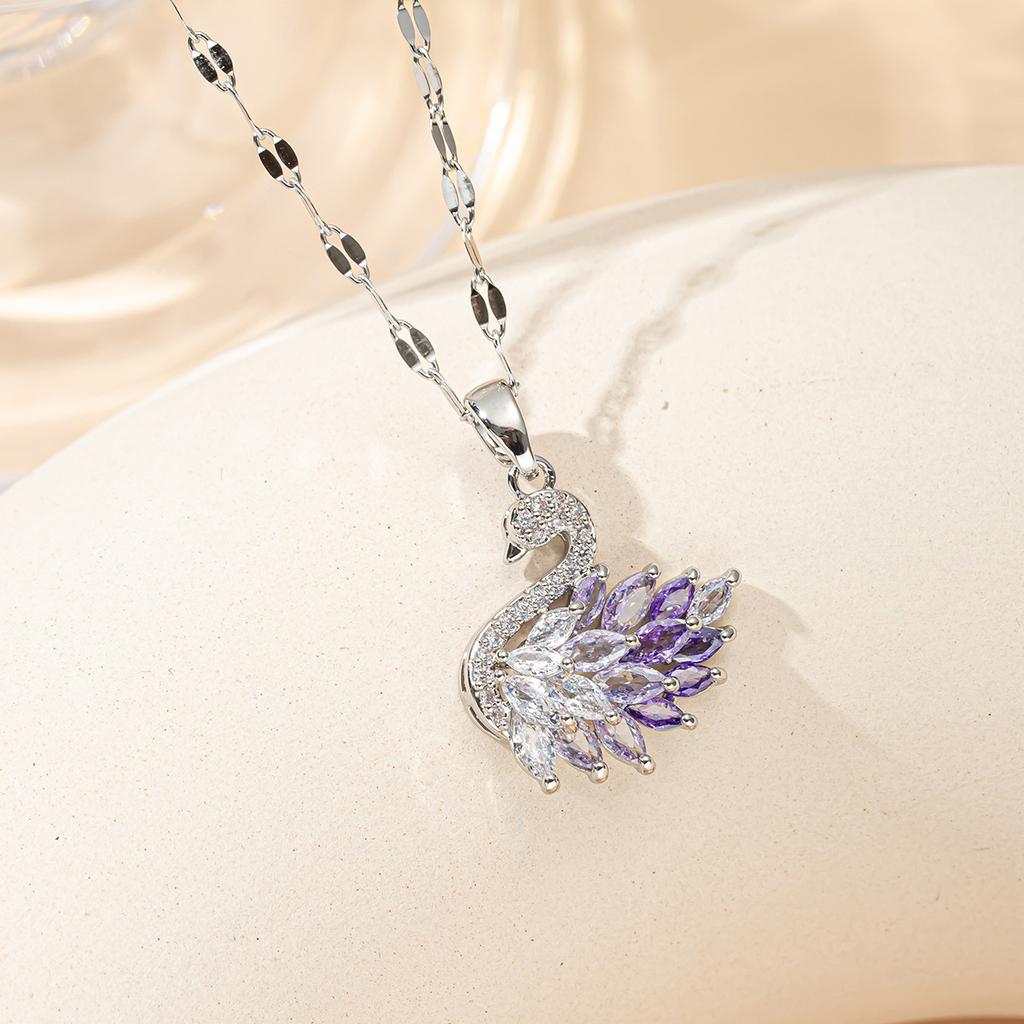 New Pendant Color Gradient Necklace Chain Four Seasons Forest Collarbone Chain