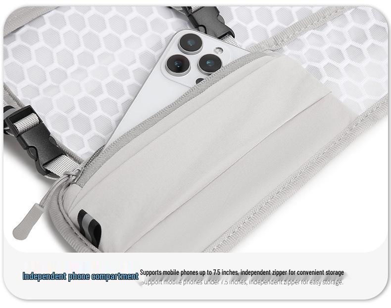 Gilet Leggero per Sport all'Aperto: Zaino da Arrampicata, Corsa, Ciclismo ed Escursionismo con Tasca per Telefono e Portaborraccia