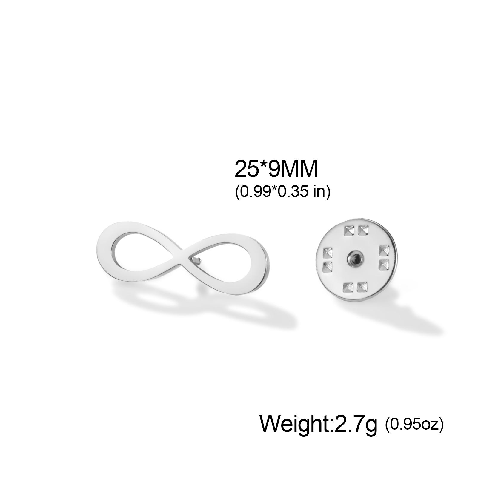 

Teamer Infinity Symbol Endless Brooch Stainless Steel Pin Brooch Classic Vintage Clothing Minimalist Jewelry Gift 2026 New