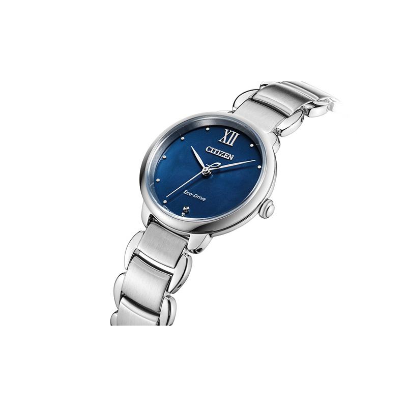 Citizen Eco-Drive Series 50m Waterproof Fashion Solar Quartz Steel Strap Women's Watch Blue Dial EM0920-86L